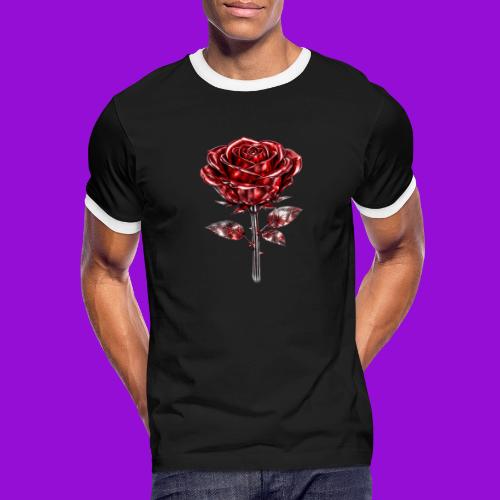 2 Set - Silver and Gold Roses - Men's Ringer T-Shirt
