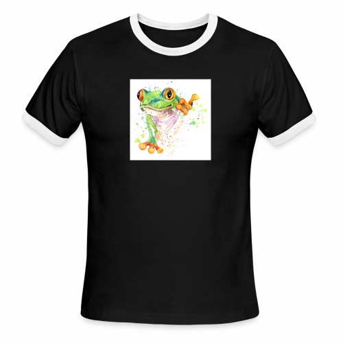 funny frog t shirt graphics frog illustration spl - Men's Ringer T-Shirt