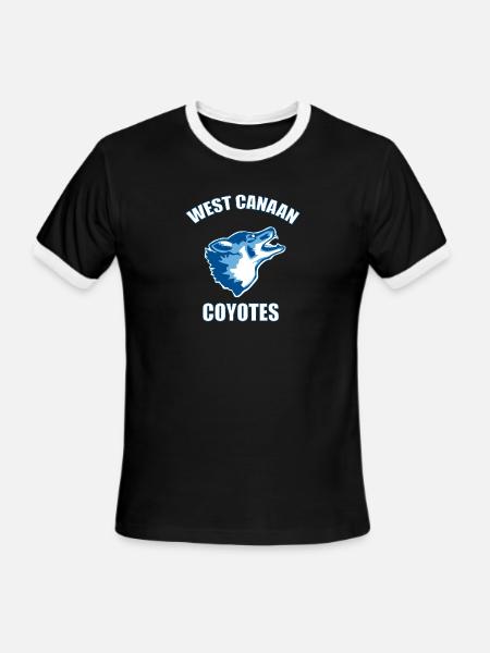 West Canaan Coyotes - Men's Ringer T-Shirt - black/white