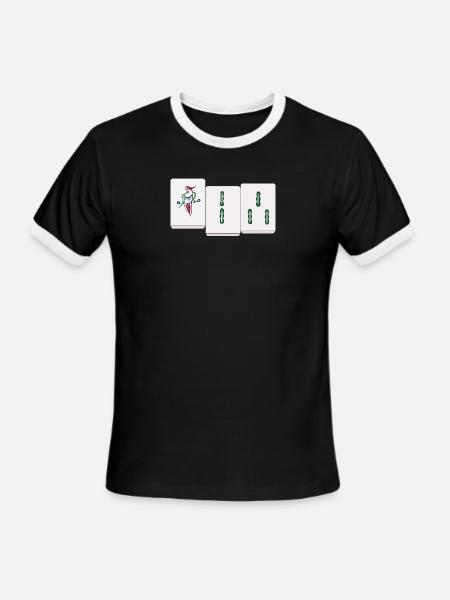 Chi Mahjong - Men's Ringer T-Shirt - black/white