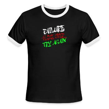 Bold Graffiti  - Men's Ringer T-Shirt - black/white - Front - Jackson (183cm)