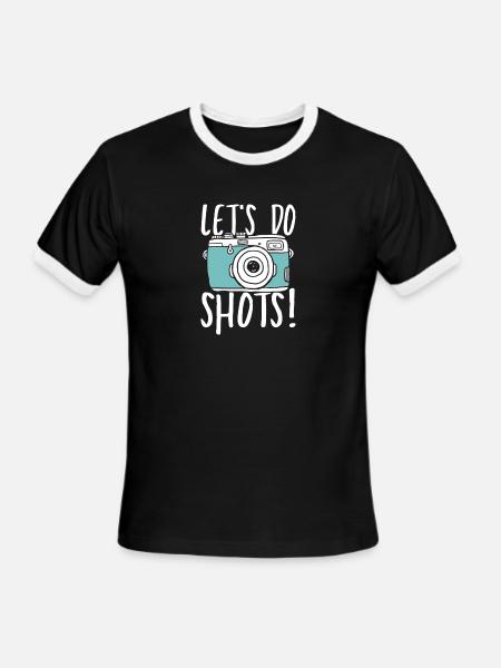 Let s do shots - Men's Ringer T-Shirt - black/white