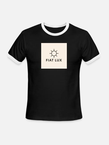 Fiat Lux Sun Emblem - Men's Ringer T-Shirt - black/white