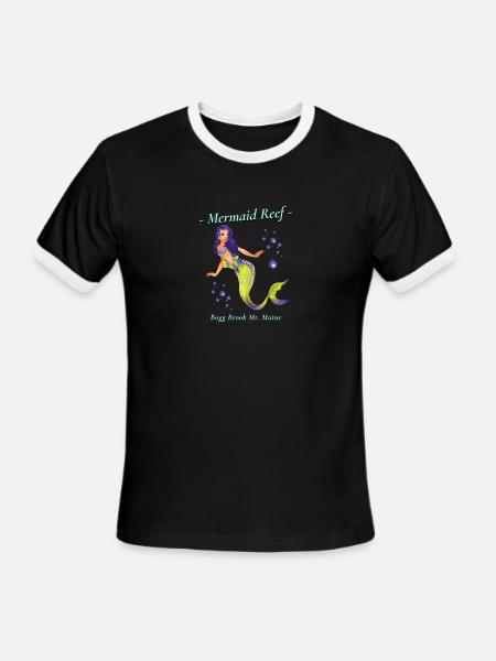 MERMAID - Men's Ringer T-Shirt - black/white