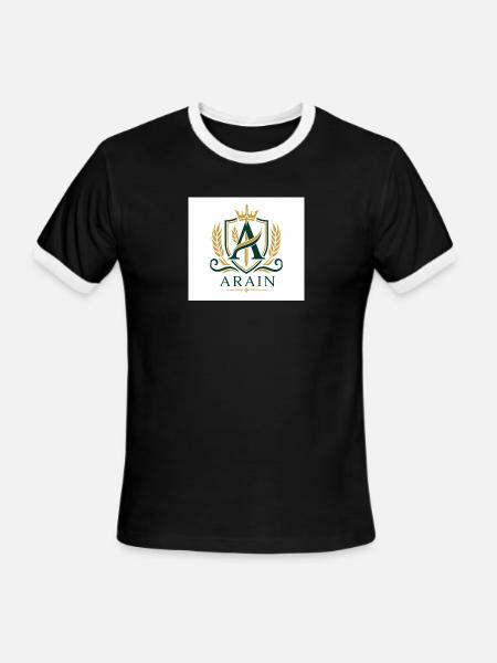 Arain Pride - Premium Punjabi Heritage Graphic - Men's Ringer T-Shirt - black/white