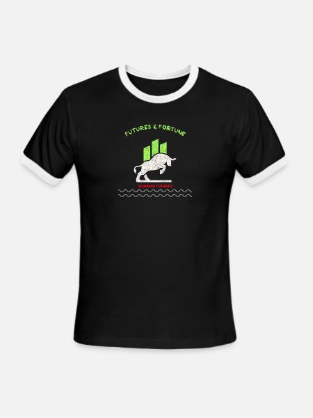 FUTURES_AND_FORTUNE - Men's Ringer T-Shirt - black/white