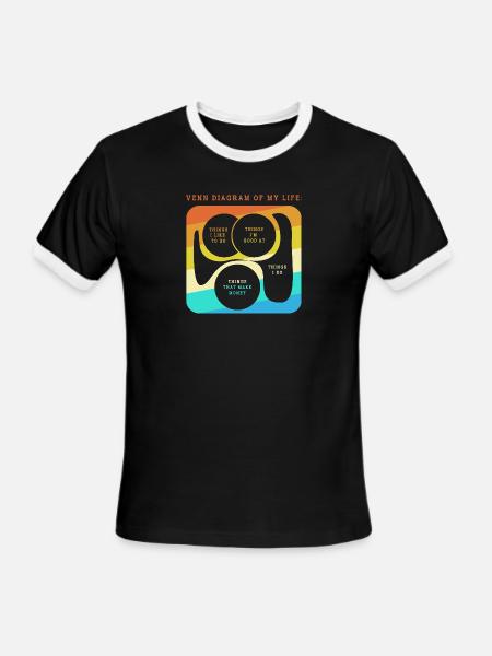 Internet Humor Money Meme - Men's Ringer T-Shirt - black/white