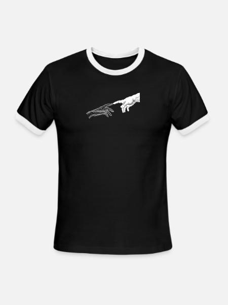 Human and Digital Reach - Men's Ringer T-Shirt - black/white