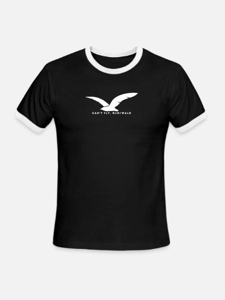 Can-t_Fly-_Run_Walk - Men's Ringer T-Shirt - black/white