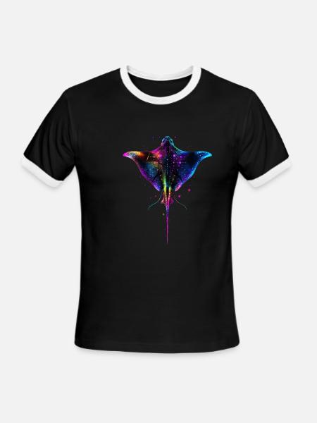 Stingray - Men's Ringer T-Shirt - black/white