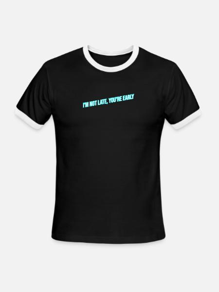 Funny Tee - Men's Ringer T-Shirt - black/white