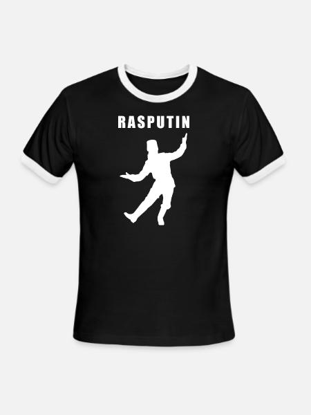 Ra Ra Rasputin Dance Challenge - Men's Ringer T-Shirt - black/white