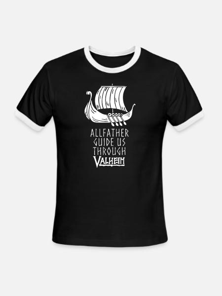 Valheim - Men's Ringer T-Shirt - black/white