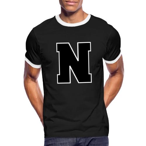 Varsity Letter N Athletic Font Graphic - Men's Ringer T-Shirt