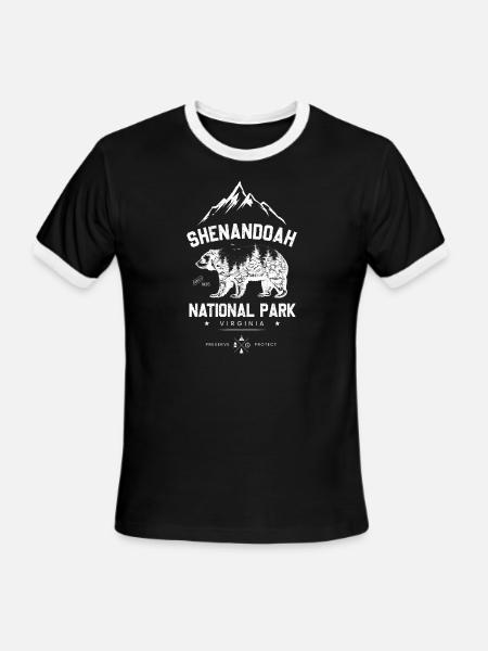 Shenandoah National Park - Men's Ringer T-Shirt - black/white