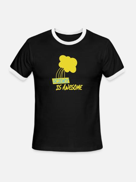 Science is Awesome - Men's Ringer T-Shirt - black/white