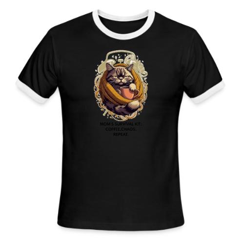 Powered by Sarcasm Cat Tee - Men's Ringer T-Shirt