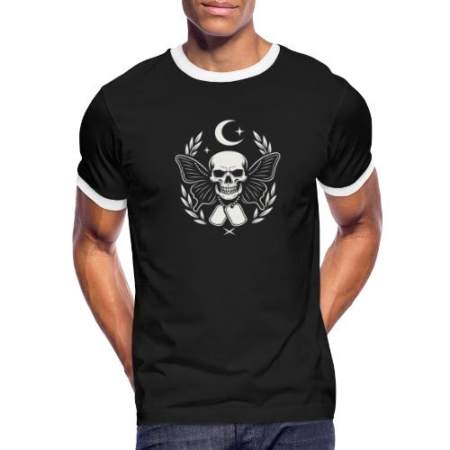 Skull butterfly dog tags - Men's Ringer T-Shirt