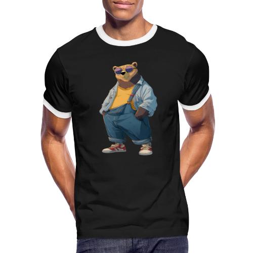 Fashion Streetwear Bear Cartoon Art - Men's Ringer T-Shirt