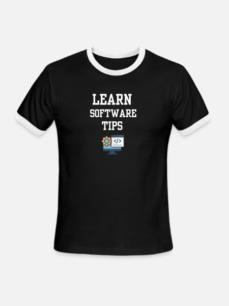 Learn Software Tips - Men's Ringer T-Shirt - black/white