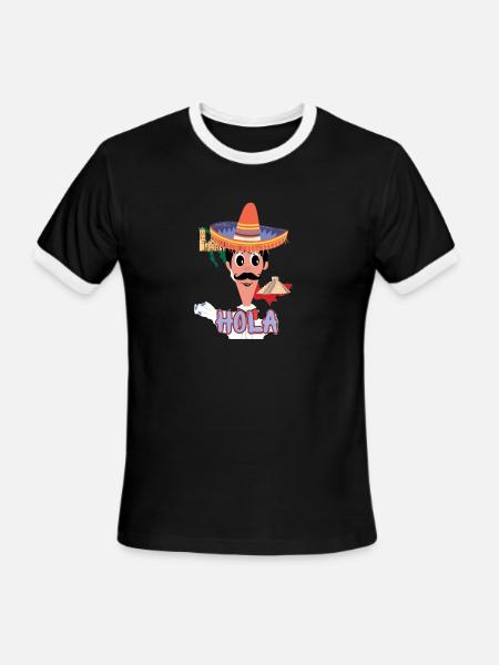 Multilingual - Mexican Shirt - Men's Ringer T-Shirt - black/white