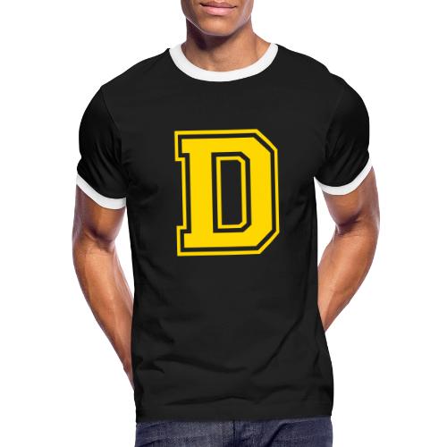 Letter D – Capital Athletic Alphabet Monogram - Men's Ringer T-Shirt