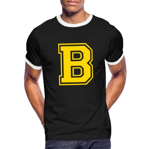 Letter B – Capital Athletic Alphabet Monogram - Men's Ringer T-Shirt