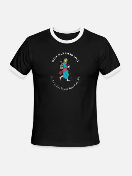 wow_im_so_lost - Men's Ringer T-Shirt - black/white