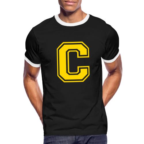 Letter C – Capital Athletic Alphabet Monogram - Men's Ringer T-Shirt