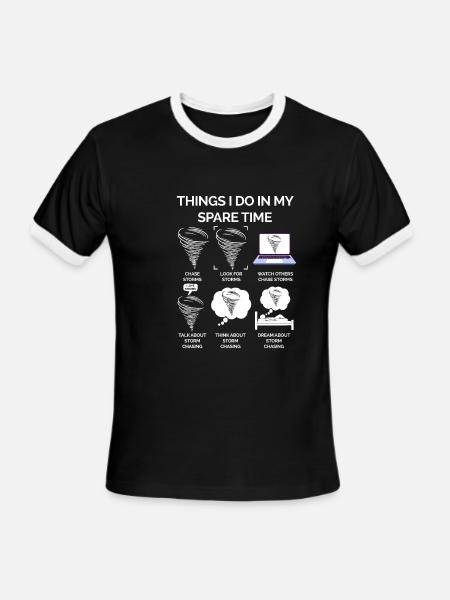 Tornado - Men's Ringer T-Shirt - black/white