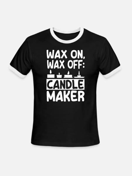 Candle Making - Men's Ringer T-Shirt - black/white