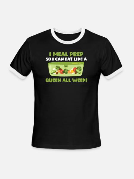 Great Meal Prep Shirt - Men's Ringer T-Shirt - black/white