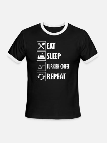 Turkish Coffee - Men's Ringer T-Shirt - black/white