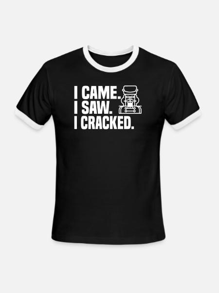 Funny Nutcracker Gift - Men's Ringer T-Shirt - black/white