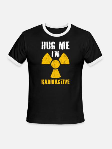 Radioactive - Men's Ringer T-Shirt - black/white