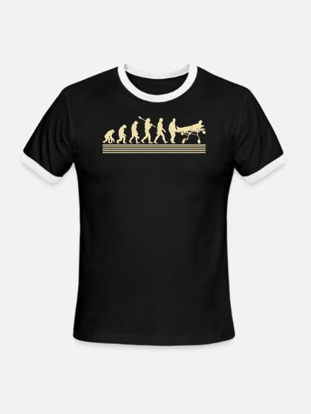 Paramedic Evolution - Men's Ringer T-Shirt - black/white