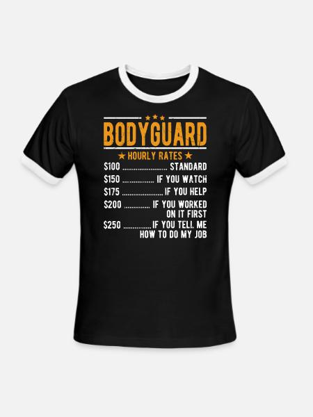 Bodyguard Hourly Rates - Men's Ringer T-Shirt - black/white