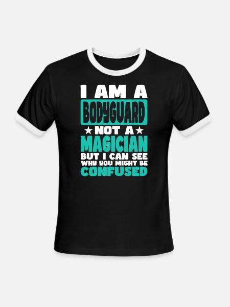Bodyguard - Men's Ringer T-Shirt - black/white