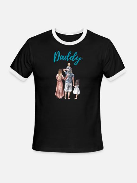 Daddy - Men's Ringer T-Shirt - black/white