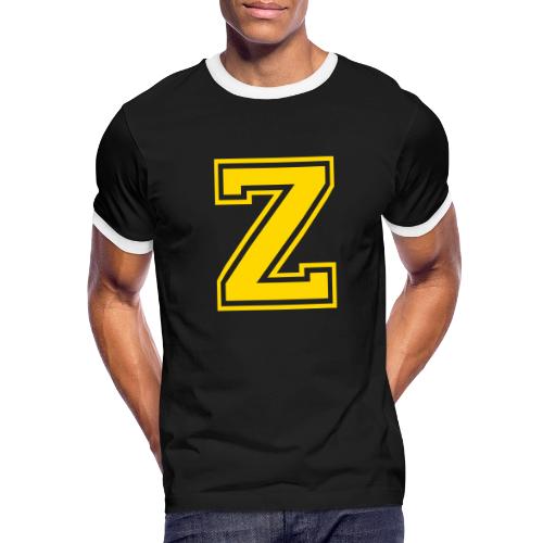 Letter Z – Capital Athletic Alphabet Monogram - Men's Ringer T-Shirt