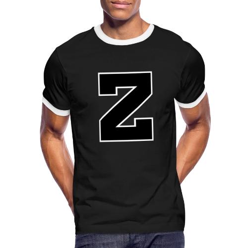 Varsity Letter Z Athletic Font Design - Men's Ringer T-Shirt