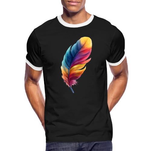 Rainbow Flight Feather - Men's Ringer T-Shirt