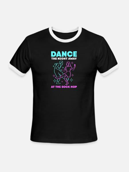 Dance Party Sock Hop - Men's Ringer T-Shirt - black/white