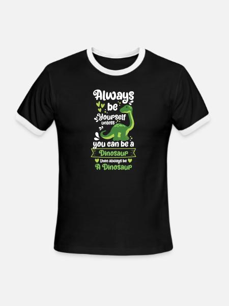 Prehistoric Times - Men's Ringer T-Shirt - black/white