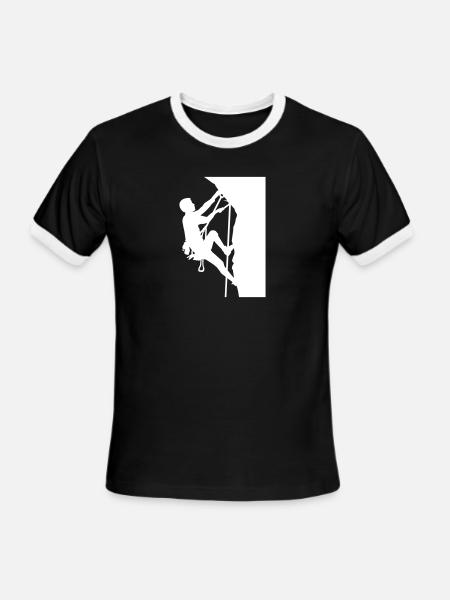 Climbing - Men's Ringer T-Shirt - black/white