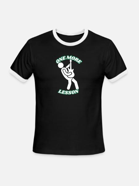 One_More_Lesson_-1- - Men's Ringer T-Shirt - black/white