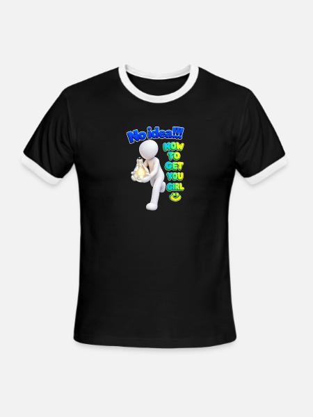 No Idea - Men's Ringer T-Shirt - black/white