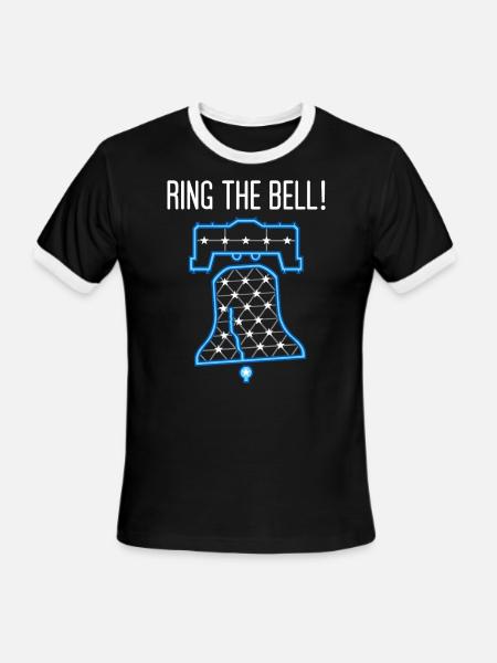 Ring The Bell. - Men's Ringer T-Shirt - black/white
