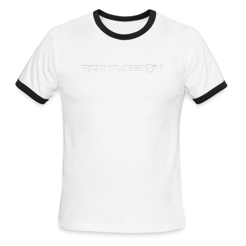RCOMPASSION 2022 LOGO WHITE TEE - Men's Ringer T-Shirt