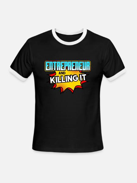 Entrepreneur And Killing It - Men's Ringer T-Shirt - black/white